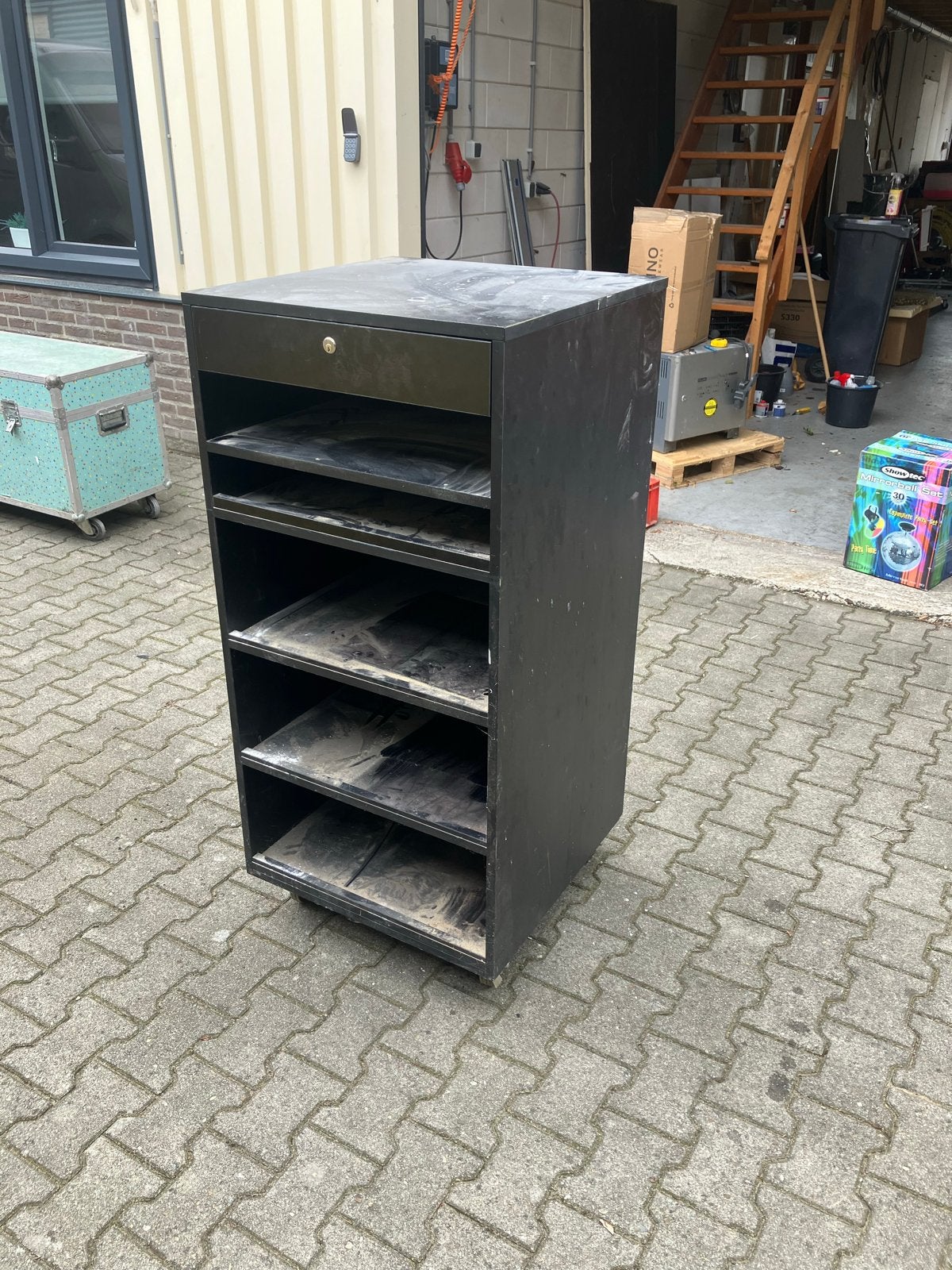 Kast op wieltjes ,toonbank balie Receptiebalie/Werkplaats, Huis en Inrichting, Kasten | Overige, Ophalen, Gebruikt