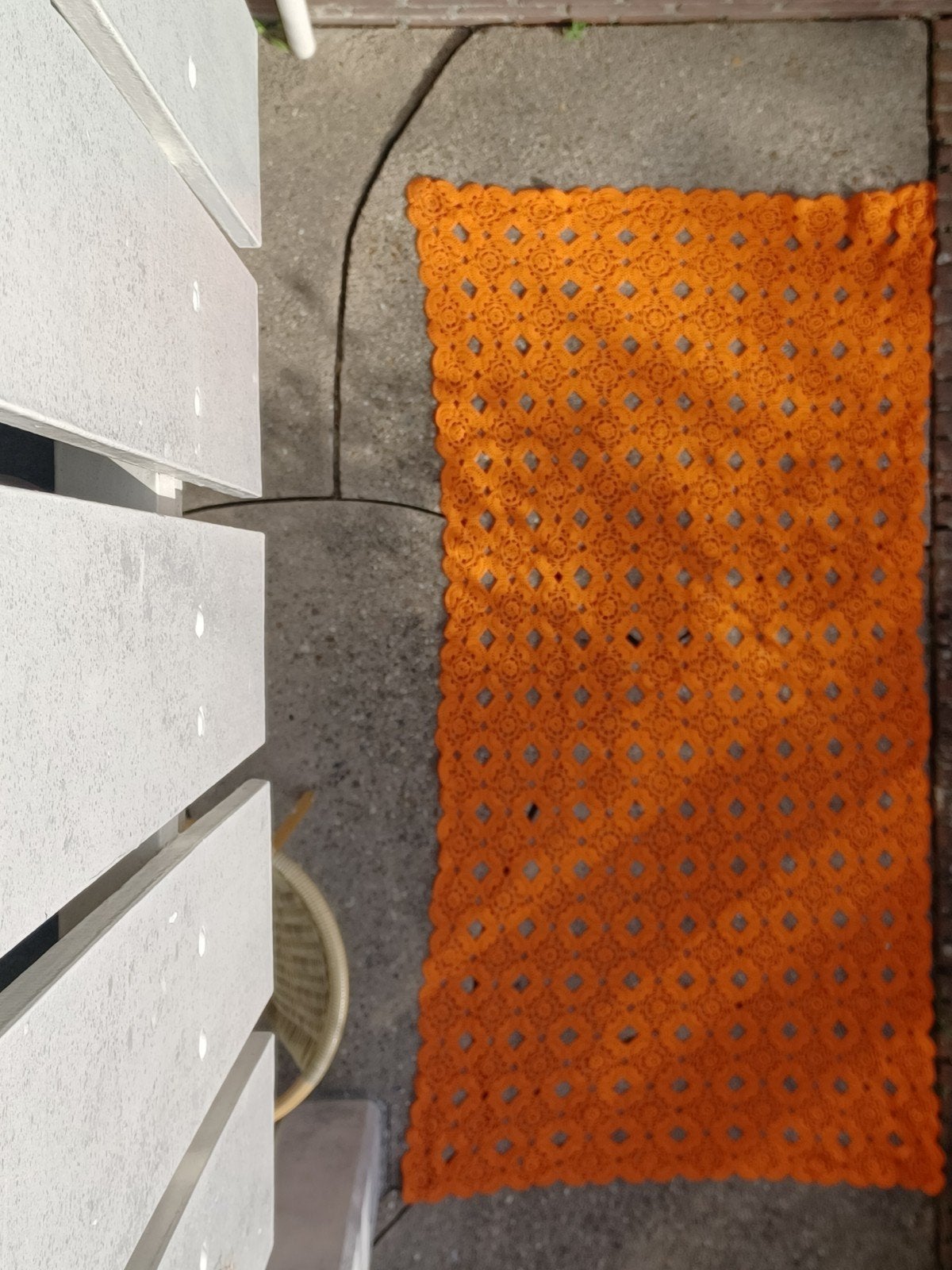 Vintage oranje sprei katoen, Huis en Inrichting, Ophalen of Verzenden, Zo goed als nieuw