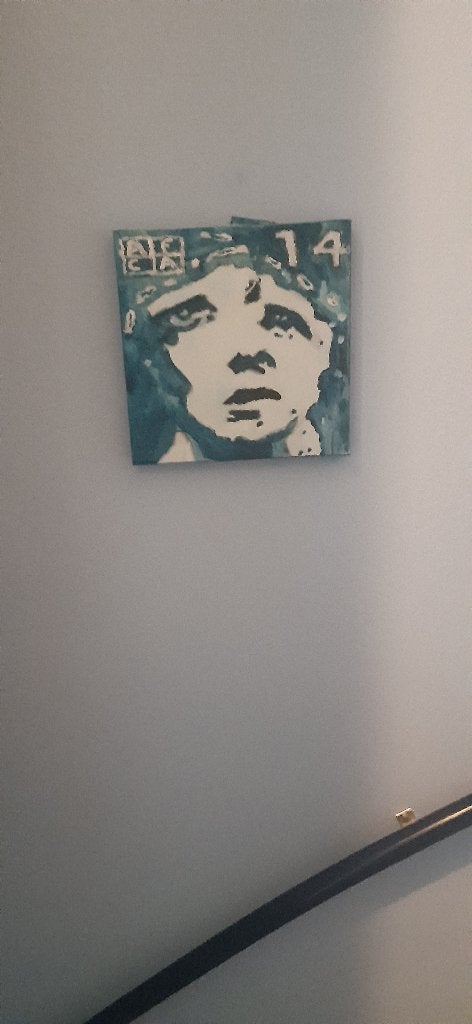 SCHILDERIJ JOHAN CRUIJFF, Ophalen, Handgeschilderd, Acrylverf, Portret