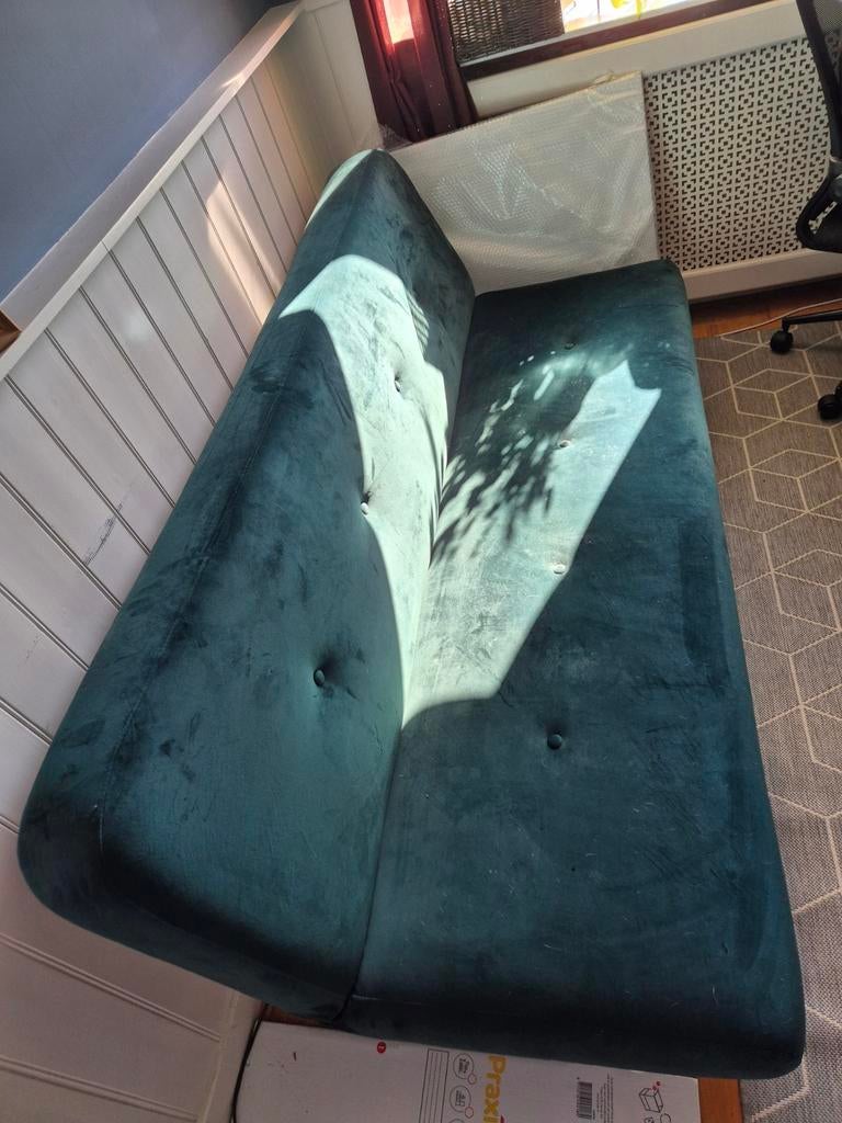 Slaapbank Juvre Jysk, groen., Huis en Inrichting, Banken | Sofa's en Chaises Longues, Ophalen, Tweepersoons