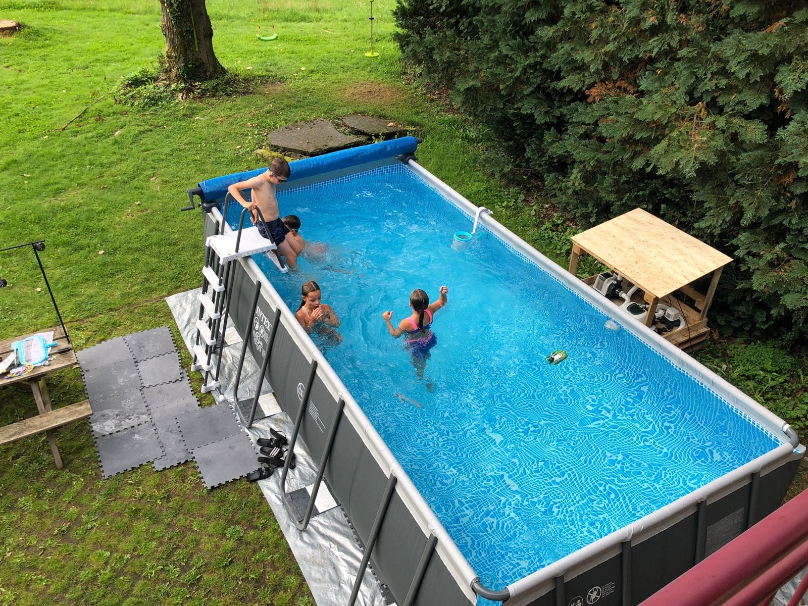Intex Ultra XTR Zwembad 549x274x132 cm + Alle accesoires, Tuin en Terras, Zwembaden, 200 tot 300 cm, Zo goed als nieuw, Rechthoekig