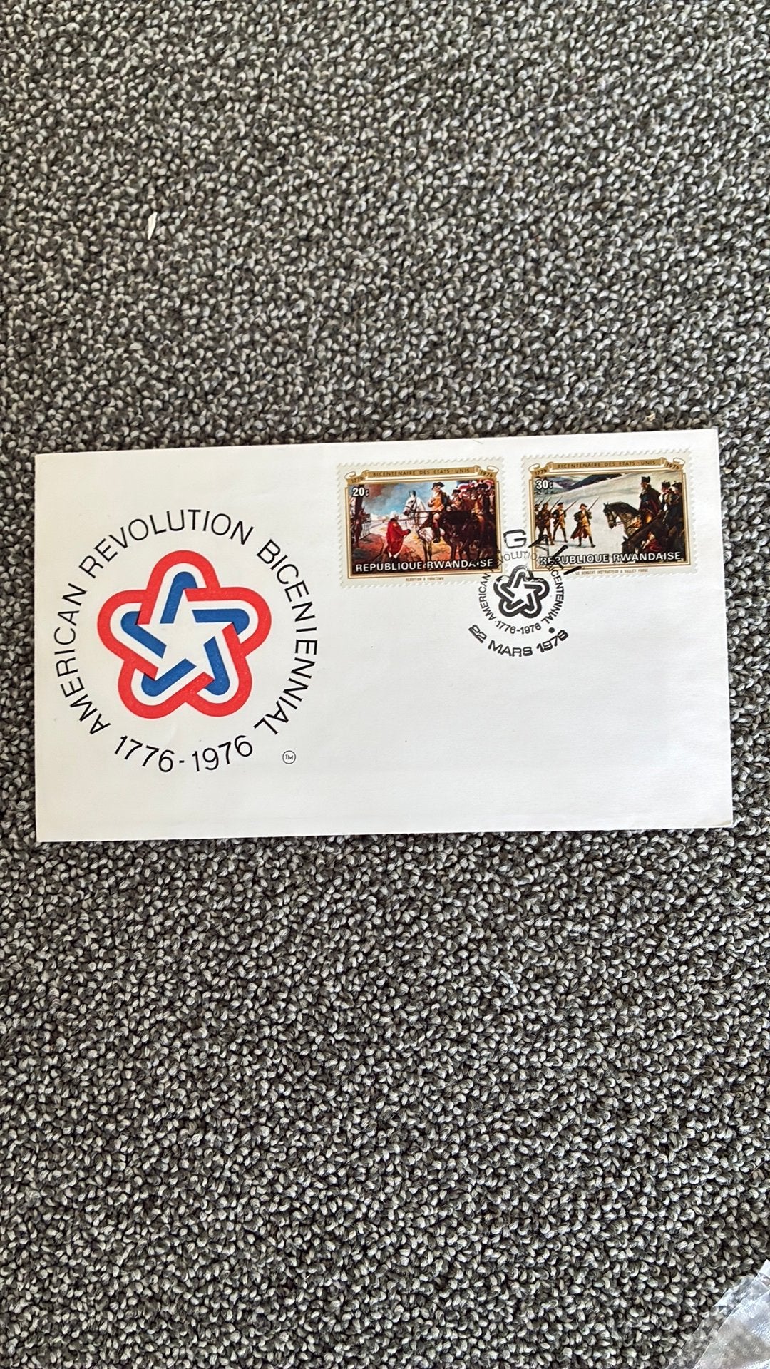 Rwanda 1976 fdc bicentannial usa, Ophalen of Verzenden, Envelop
