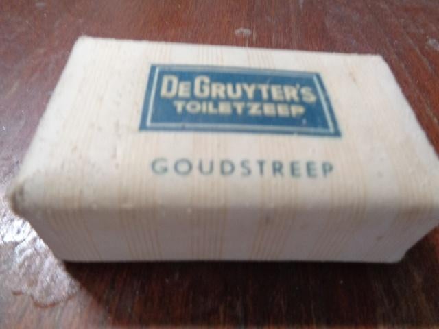 De Gruyter's toiletzeep Goudstreep., Verzamelen, Merken en Reclamevoorwerpen, Ophalen of Verzenden, Verpakking
