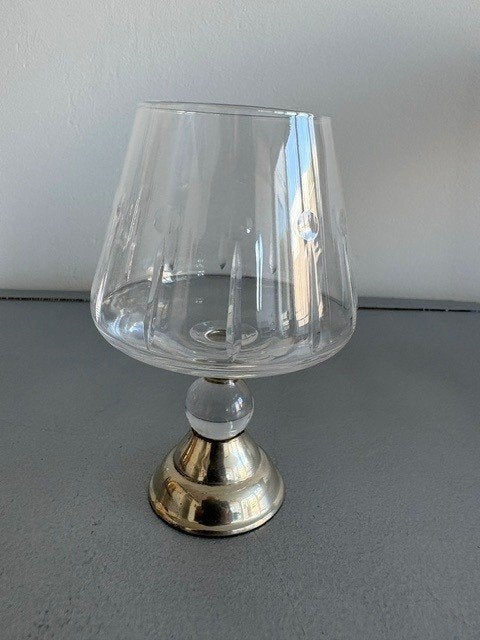 Cognac glas op zilveren voet, Bierglas, Nieuw, Ophalen of Verzenden, X