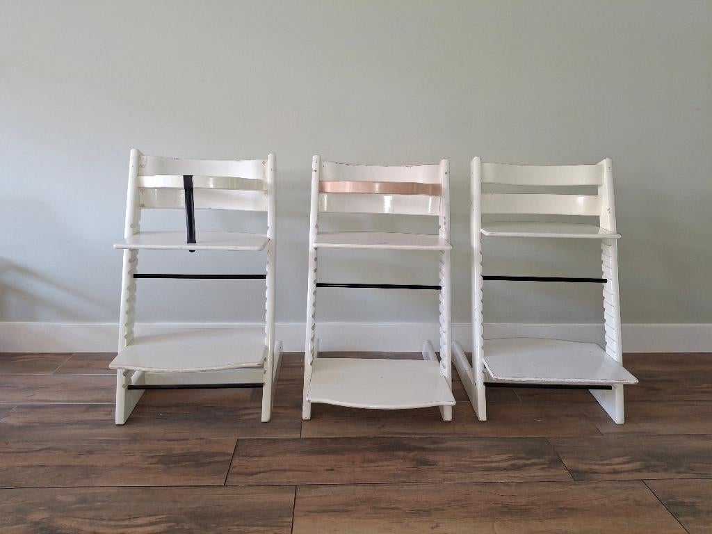 3 Tripp Trapp stoelen, Ophalen, Gebruikt, Meegroeistoel, Stoelverkleiner