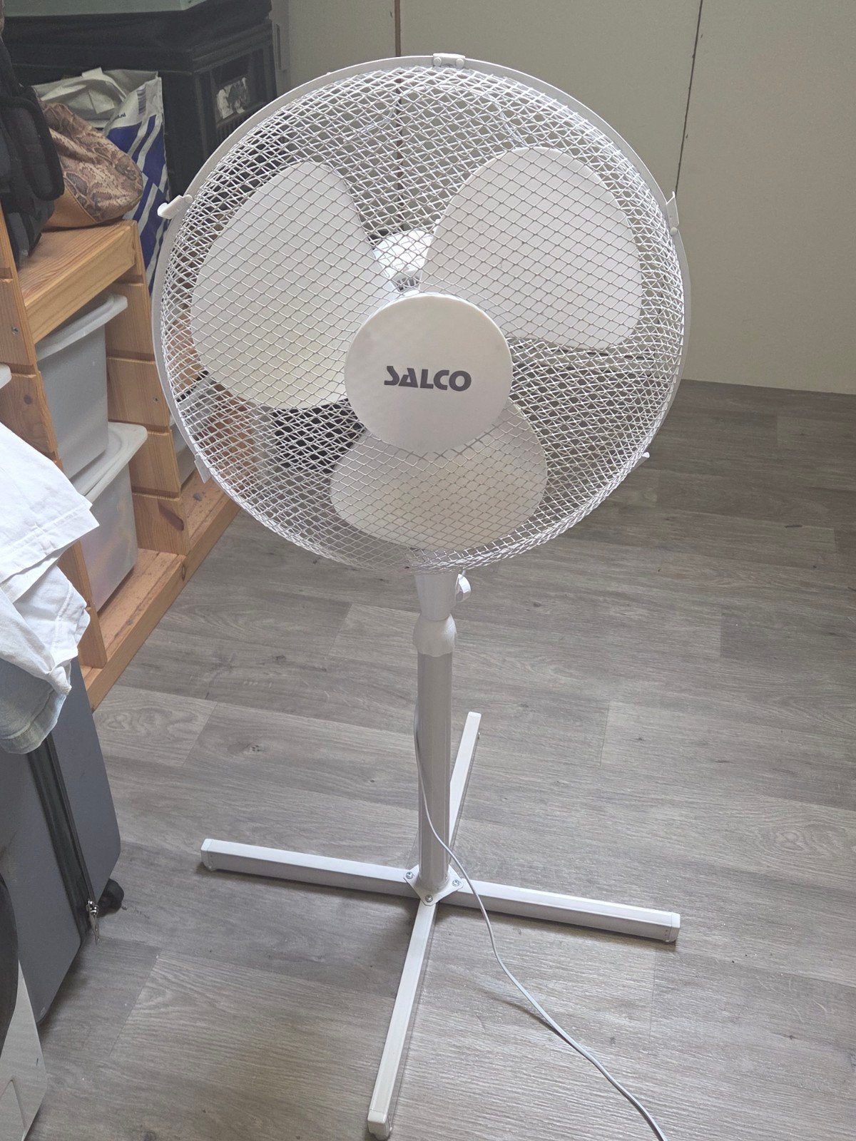 Salco Statiefventilator - Wit, Goede Staat, Ophalen, Gebruikt, Statiefventilator