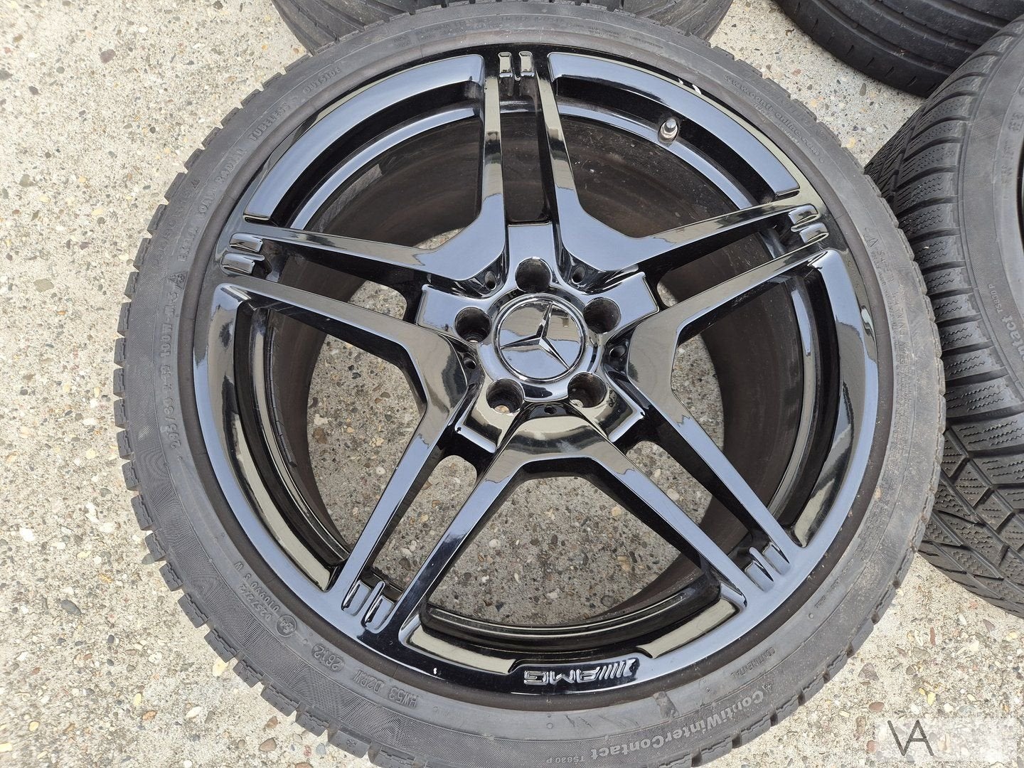 Mercedes CLS amg velgenset BREEDSET 19 inch C CL E S ML GLK, Gebruikt, -, -, Banden en Velgen