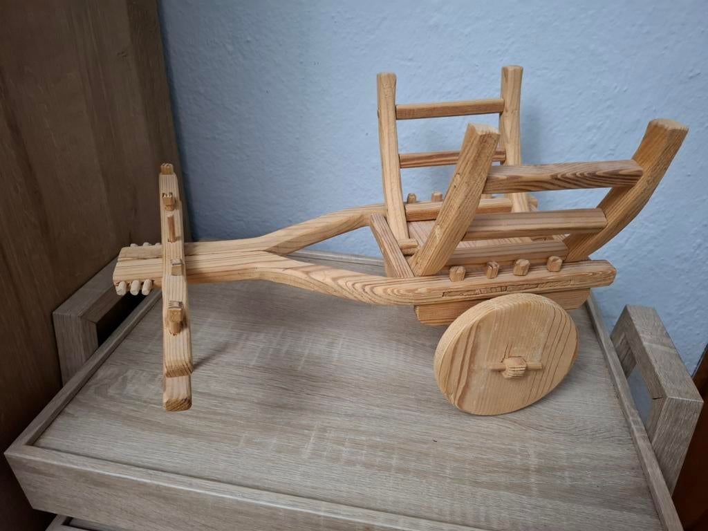 Handgemaakte Traditionele ossenkar (Kağnı), Ophalen of Verzenden, Natuurlijk materiaal, Houtsnijwerk, 20 - 50 cm