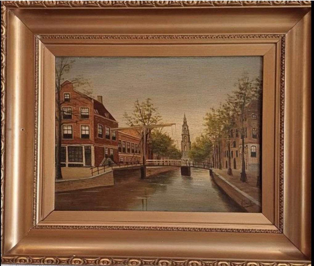 Mooi schilderij van Amsterdam, Ophalen of Verzenden
