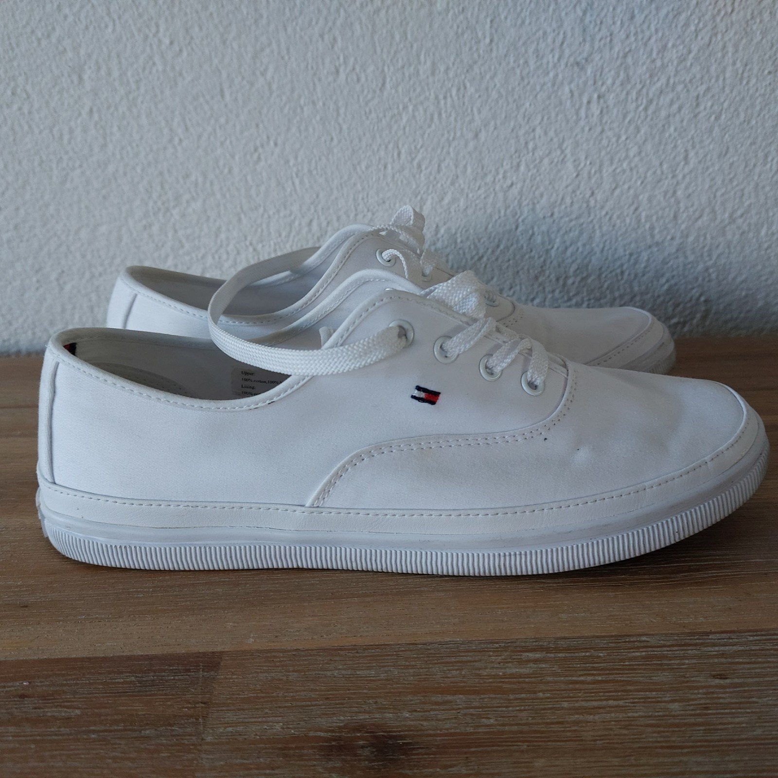 Witte Tommy Hilfiger gympen maat 39, Wit, Ophalen of Verzenden, Tommy Hilfiger, Sneakers of Gympen