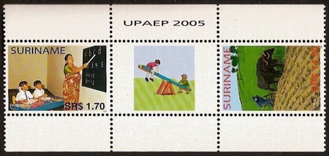 Suriname 1338/9PB postfris Brugpaar UPAEP 2005, Ophalen of Verzenden, Postfris