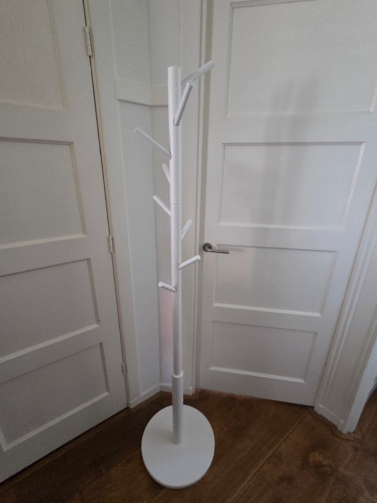 Witte staande kapstok met haken, Ophalen of Verzenden, Zo goed als nieuw, Staande kapstok, 150 tot 200 cm