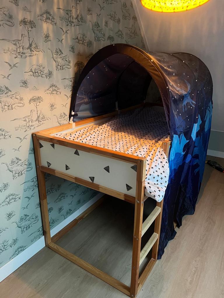 IKEA Kura omkeerbaar bed 90x200 cm met matras, Kinderen en Baby's, Ophalen, 85 tot 100 cm, Gebruikt, Hoogslaper of Stapelbed