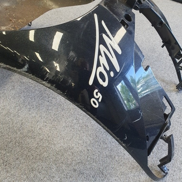 Voorkap Sym Mio 50 zwart origineel gebruikt kap kappen, Ophalen of Verzenden, Gebruikt, Kap, SYM