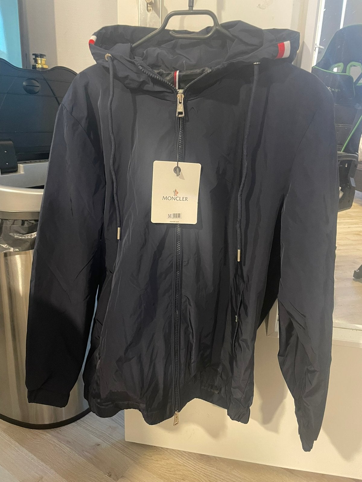 Moncler jas (windbreaker) navi blauw, Kleding | Heren, Jassen | Zomer, Nieuw, Maat 48/50 (M), Blauw, Ophalen of Verzenden
