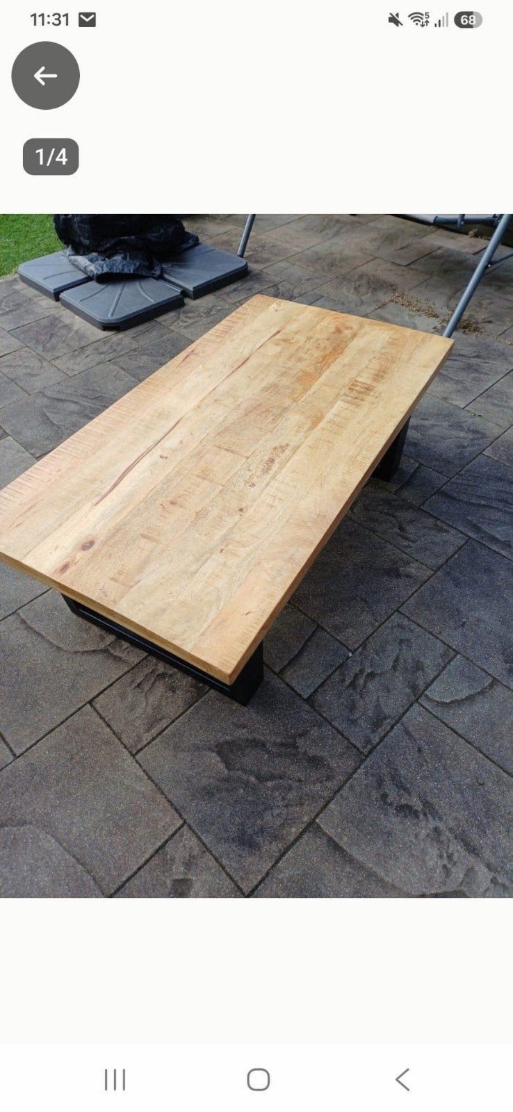 Salontafel mangohout 130x70x45 cm - DKW Oldebroek, Gebruikt, 100 tot 150 cm, 50 tot 100 cm, Ophalen