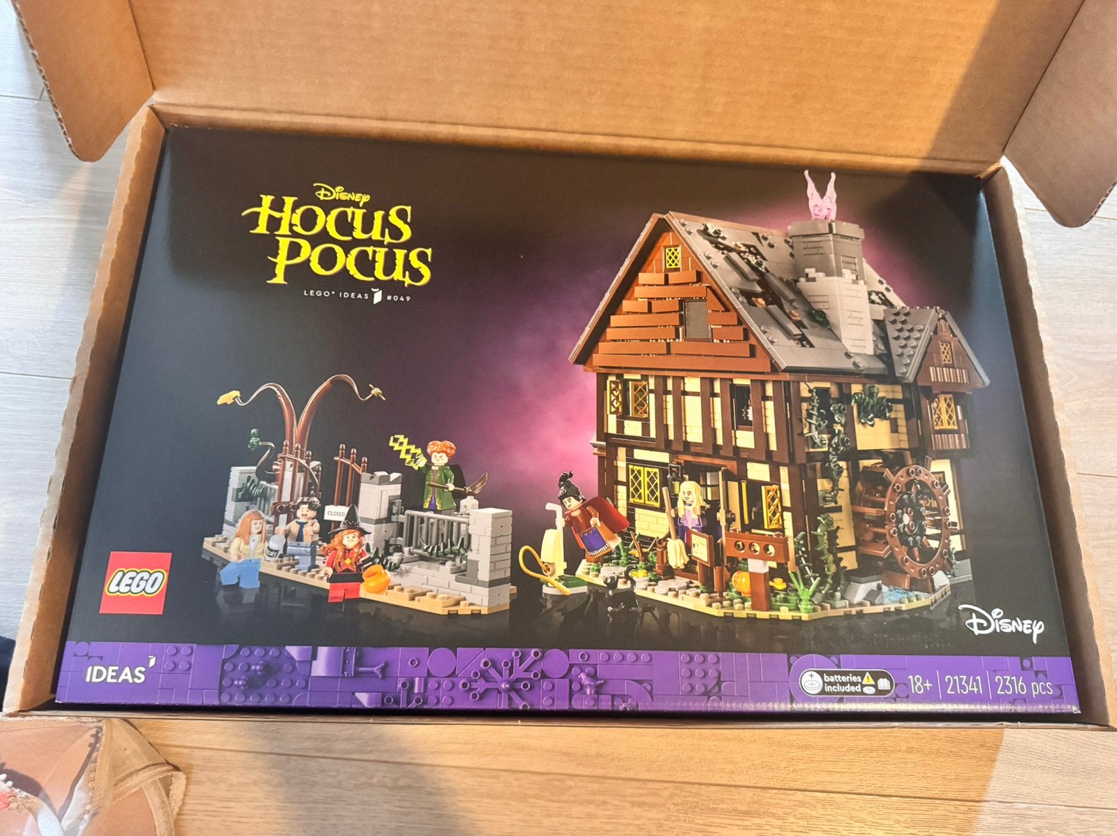 Nieuw sealed Lego Disney Hocus Pocus Sanderson Cottage 21341, Lego, Nieuw, Ophalen of Verzenden, Disney