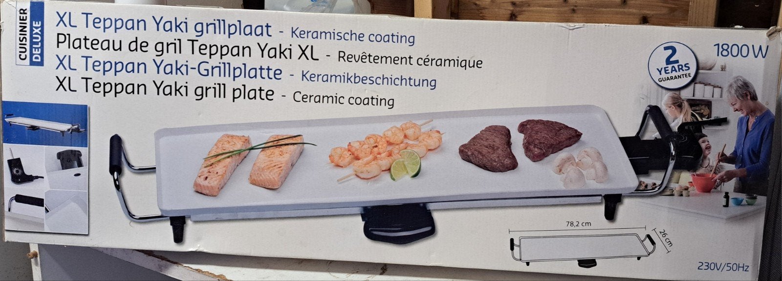 Tepan Yaki Tafelgrill XL - NIEUW 78,2x26 cm, Ophalen, Nieuw, Tafelgrill