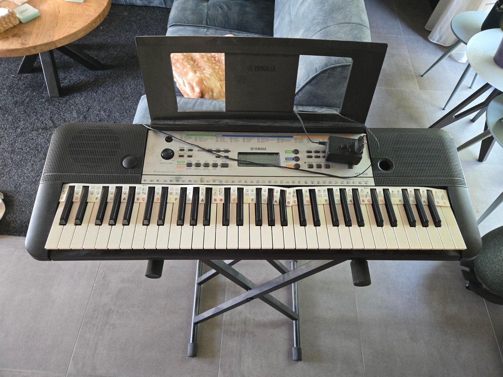 Yamaha YPT-255 keyboard met standaard, Ophalen, 61 toetsen, Yamaha, Aanslaggevoelig