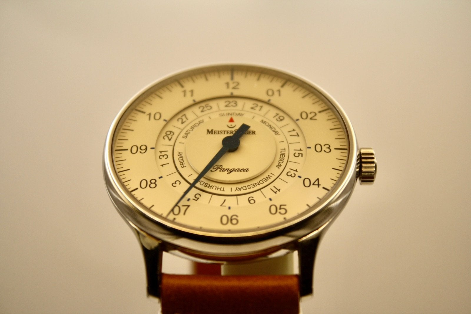 MeisterSinger Pangaea Day Date, Overige merken, Staal, Polshorloge, Ophalen of Verzenden