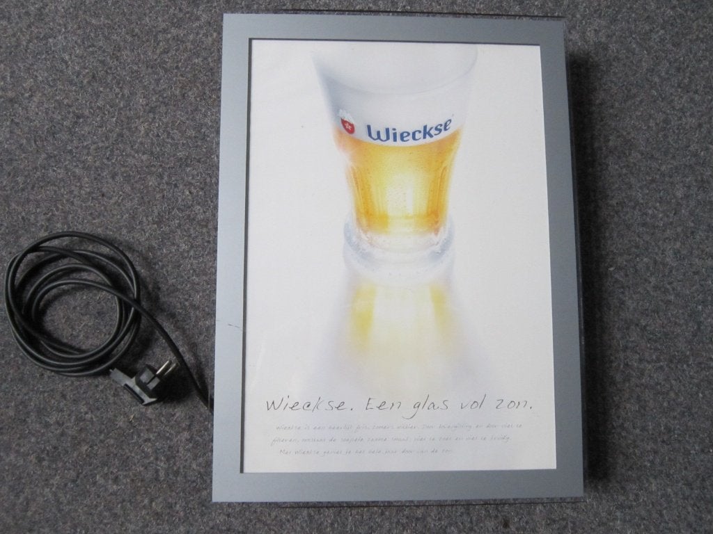 WIECKSE WITTE BIER LICHTRECLAME, Ophalen, Zo goed als nieuw, Overige typen, Overige merken