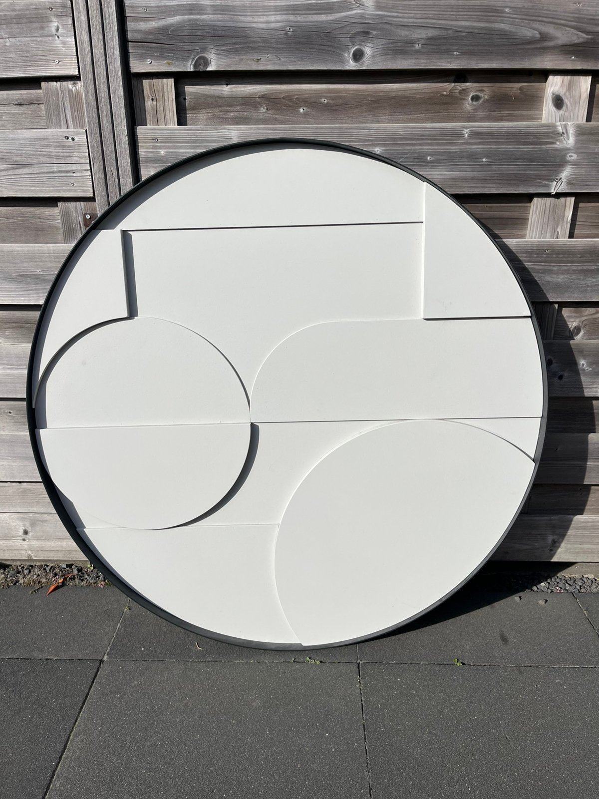 Japandi 3D schilderij, Ophalen, Zo goed als nieuw, Rond, 100 tot 125 cm