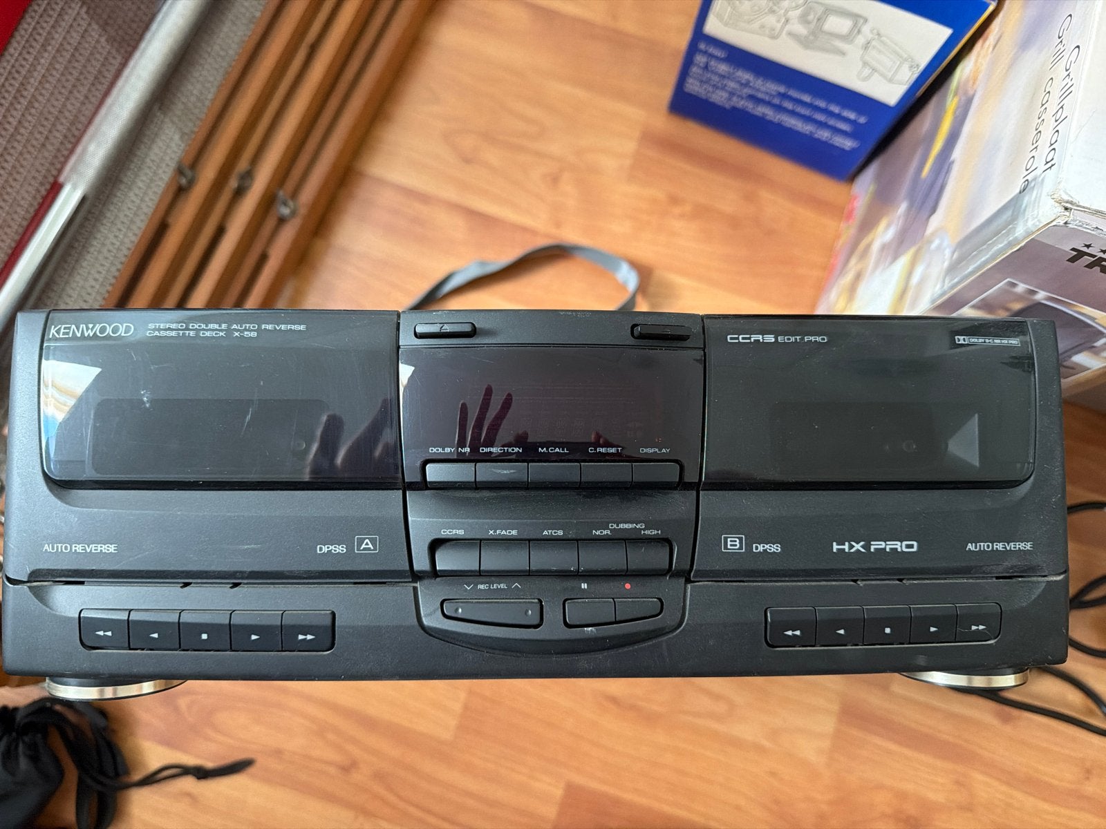 Kenwood X-58 Stereo Dubbel Auto Reverse Cassettedeck, Ophalen of Verzenden, Dubbel, Kenwood, Auto-reverse
