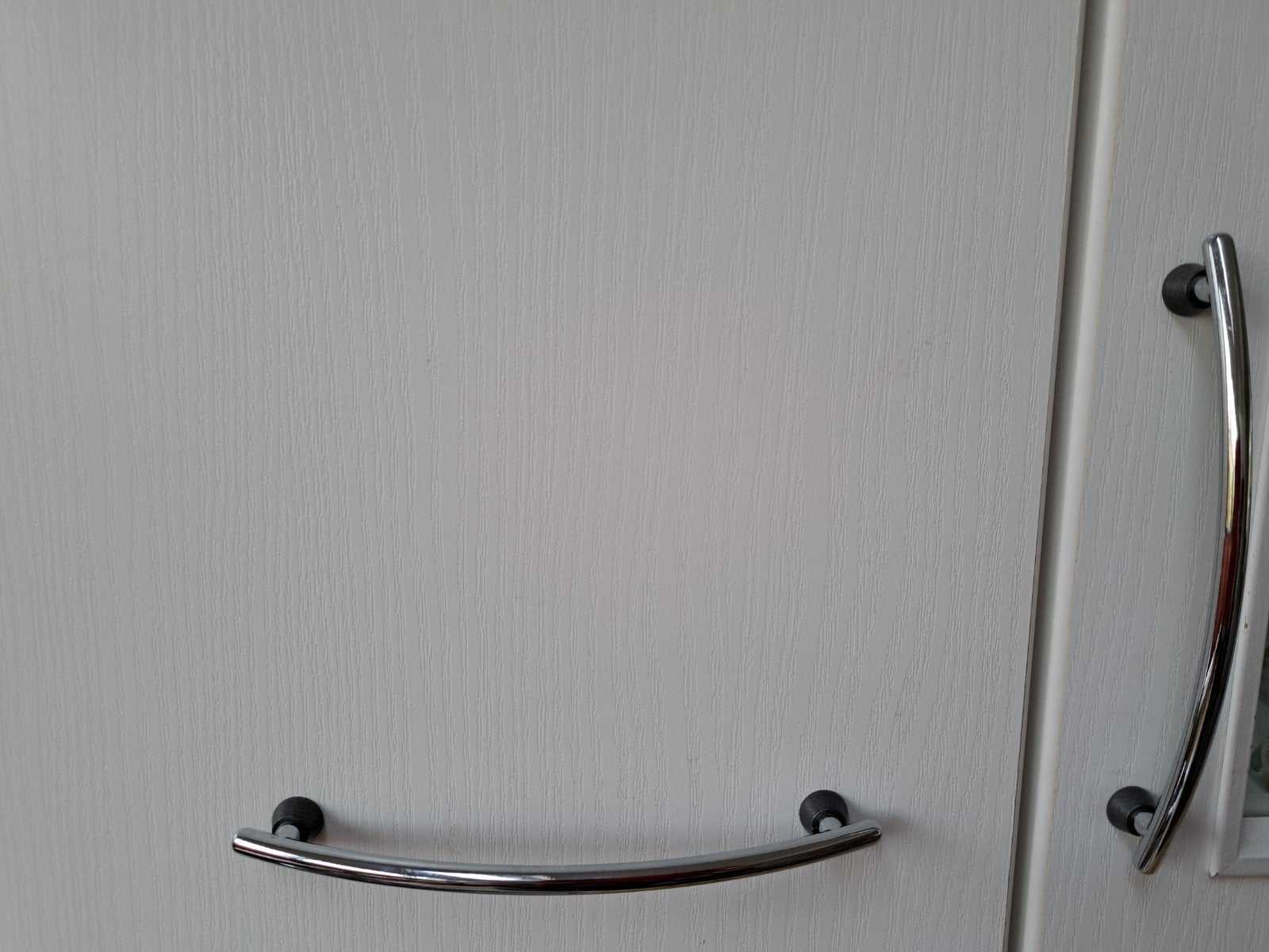 Keukenhandvatten zilverkleurig met donkergrijze uiteinde., Ophalen of Verzenden, Gebruikt