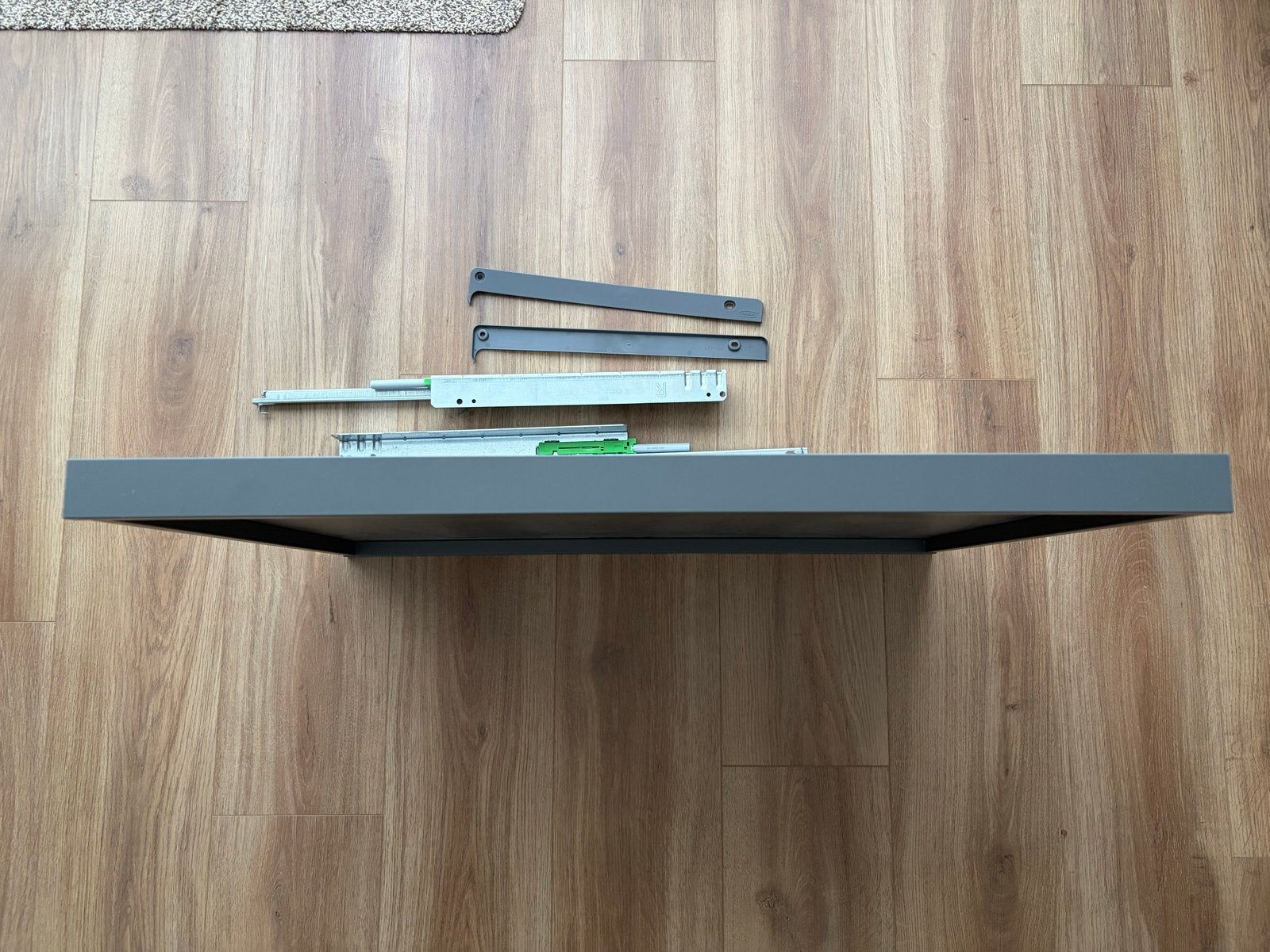 4x Ikea Komplement uittrekbare plank grijs 75x58 cm, 25 tot 50 mm, Ophalen of Verzenden, Zo goed als nieuw, Plank