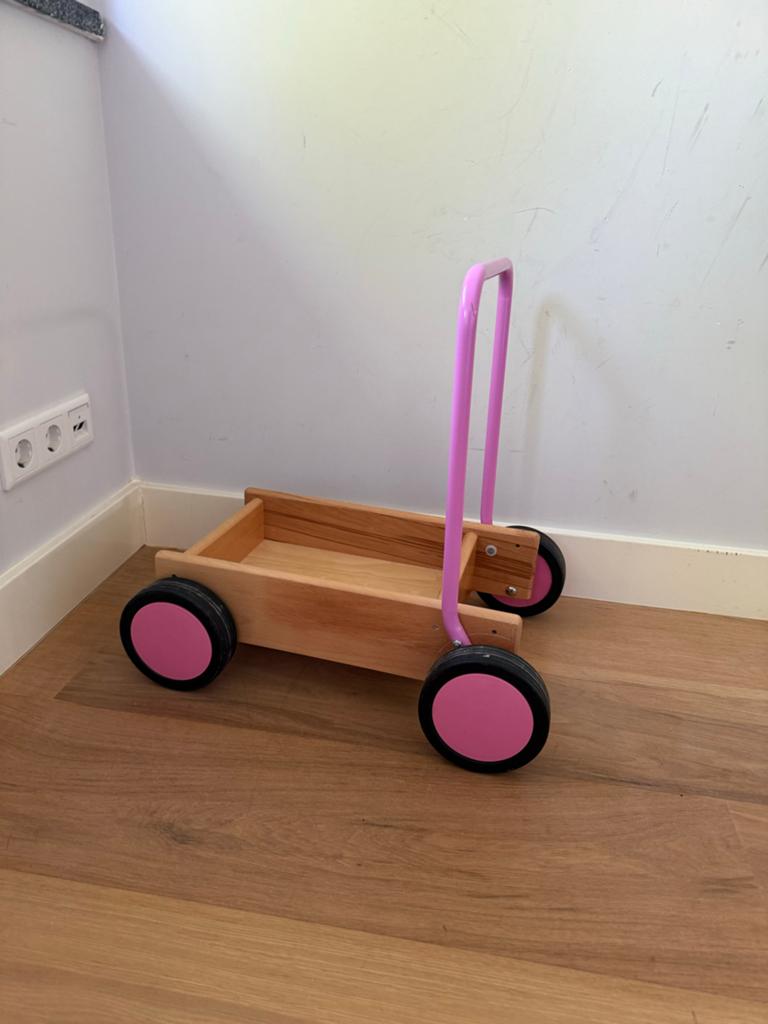 Van Bueren loopwagen met roze accenten, Ophalen, Zo goed als nieuw, Meisje