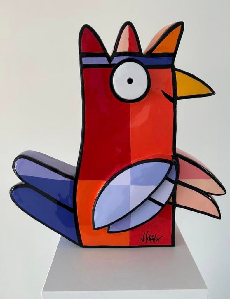 Jacqueline Schäfer Vreemde Vogel, extra large, Ophalen, Kunststof, Beeld, Vogel
