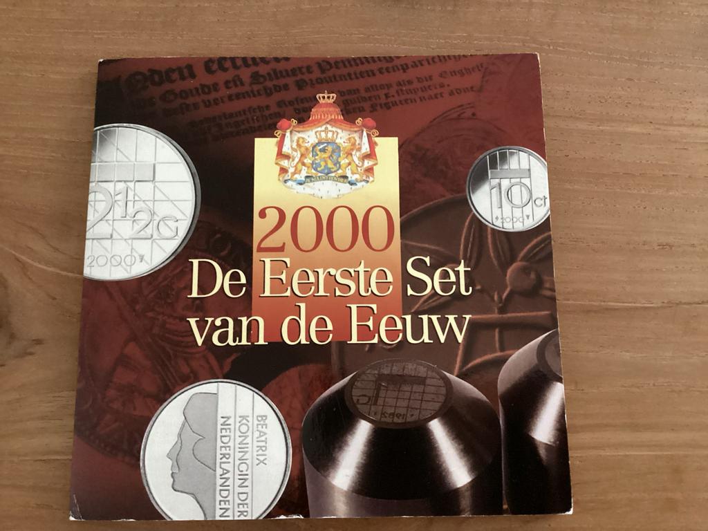 De Eerste Set van de Eeuw - Gulden/Cent Muntset 2000, Postzegels en Munten, Munten | Nederland, Ophalen of Verzenden, Koningin Beatrix