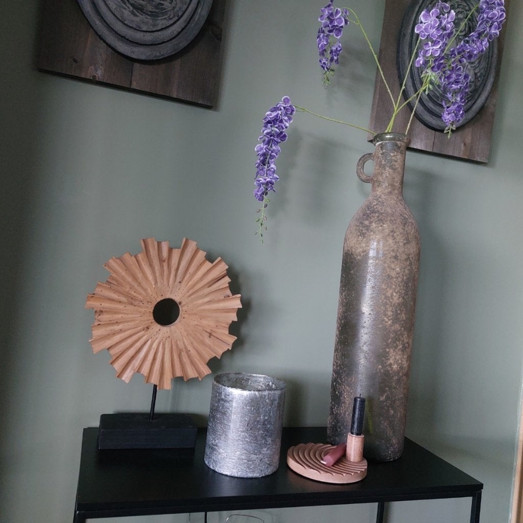 hoge vaas, windlicht, statief, diverse woonaccessoires, Ophalen of Verzenden, Zo goed als nieuw, Overige kleuren, Overige materialen