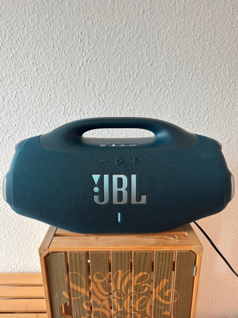 JBL Boombox 4 Blauw, Audio, Tv en Foto, Luidsprekers, Inclusief kabels, Ophalen of Verzenden, Zo goed als nieuw, Draagbare speaker