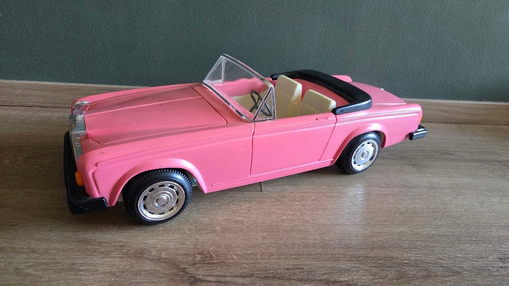 Roze Barbie auto cabriolet, Ophalen of Verzenden, Gebruikt, Barbie