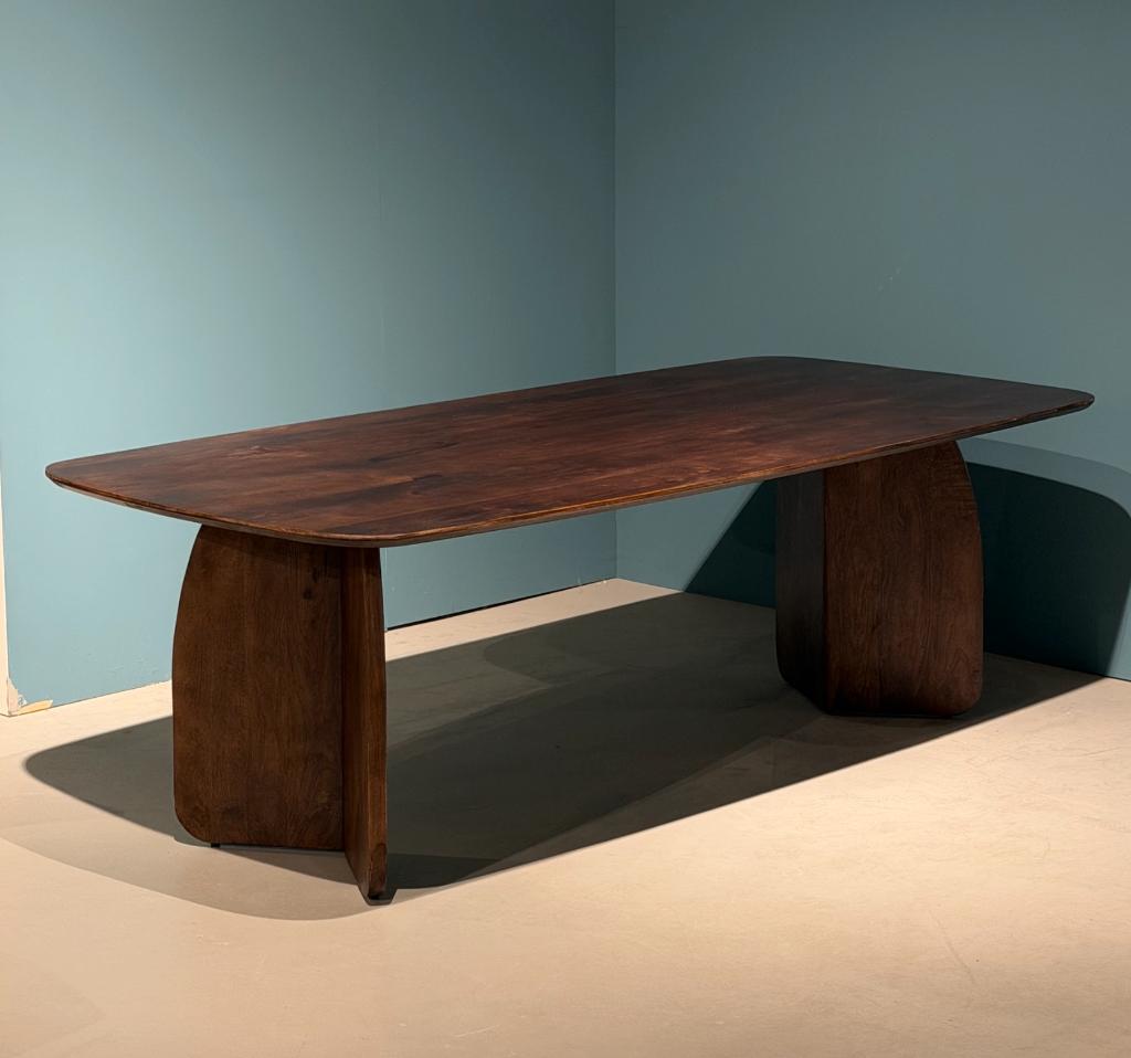 Japandi tafel 210 en 240cm walnoten eetkamertafel, Ophalen, Japandi, Teakhout, 50 tot 100 cm