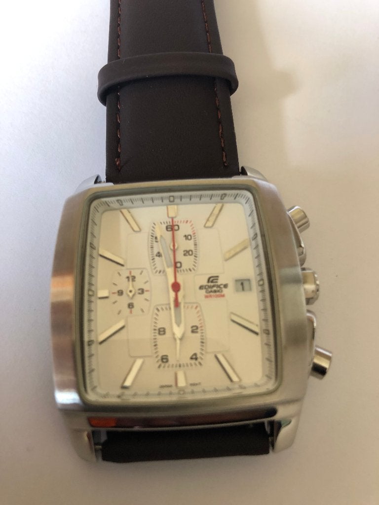 Casio Edifice horloge, Sieraden, Tassen en Uiterlijk, Horloges | Heren, Casio, Leer, Staal, Polshorloge