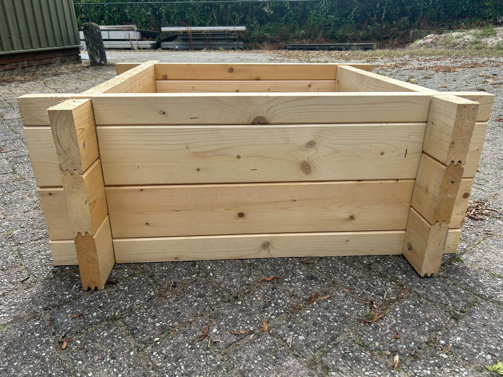 Bloembak van blokhutprofiel planken 45 mm, Ophalen, Nieuw, Balkon, 60 tot 100 cm