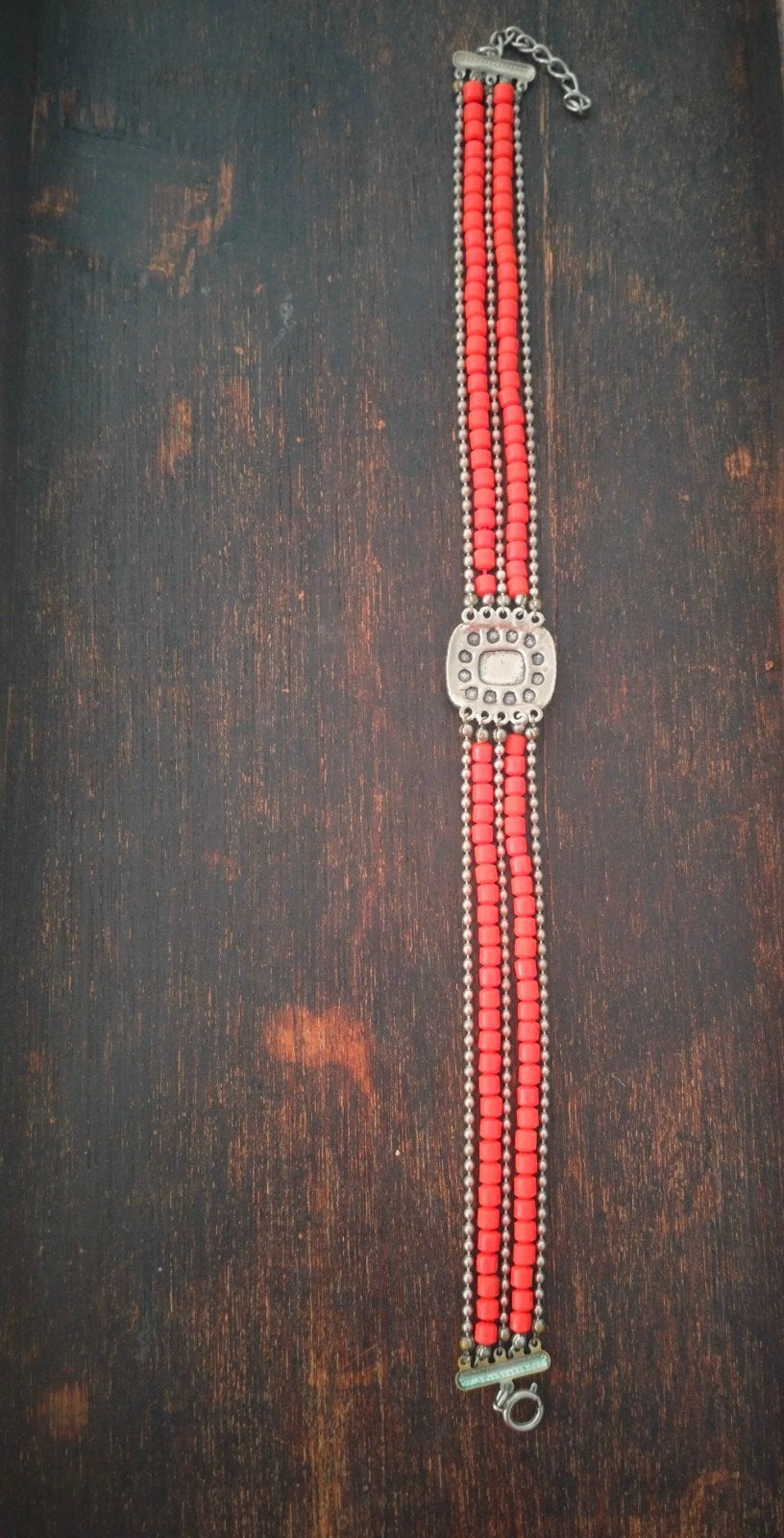 Ketting bloedkoraal, Sieraden, Tassen en Uiterlijk, Ophalen of Verzenden, Zo goed als nieuw, Rood