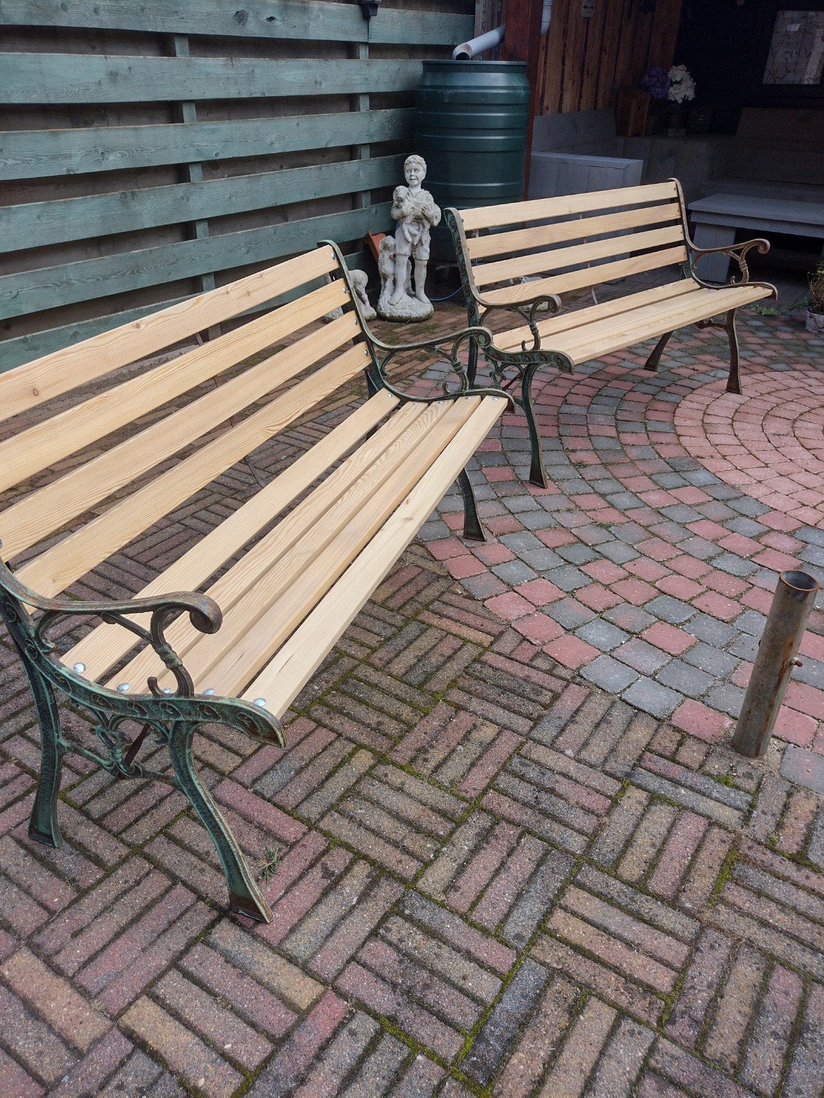 tuinbanken, Ophalen, Metaal