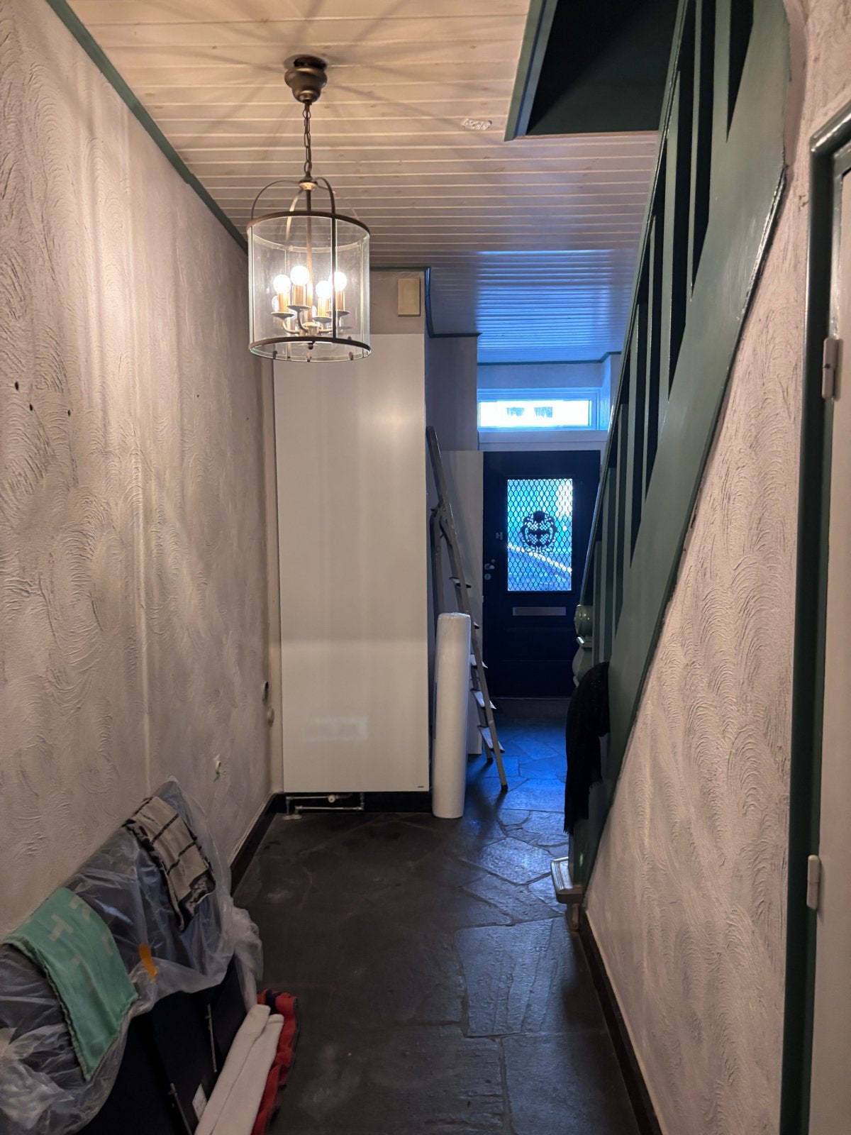 Vintage hanglamp - Klassieke lantaarnstijl, Ophalen, Gebruikt, Metaal, E14 (klein)