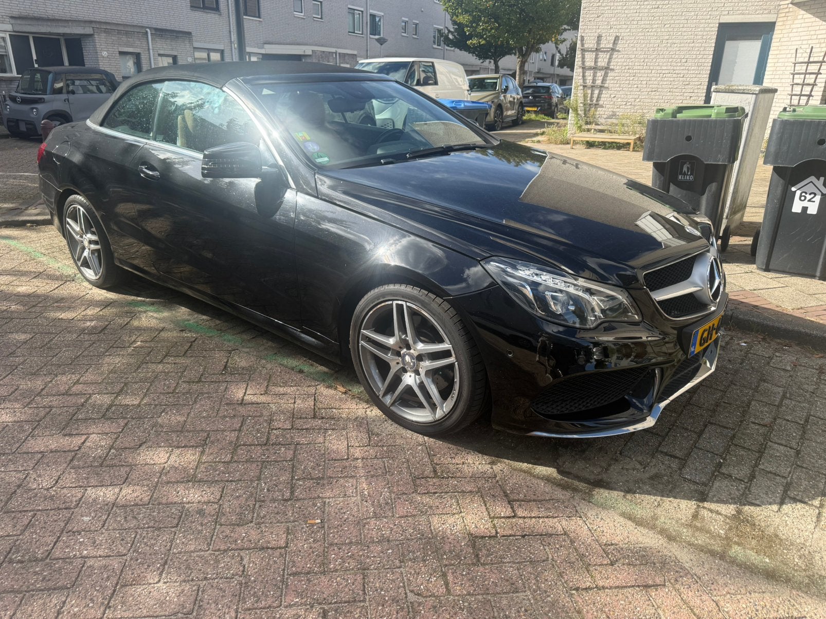 Mercedes-Benz E-Klasse E200 Cabrio AMG 2015 Zwart, Auto's, Achterwielaandrijving, 1800 kg, Euro 6, 4 cilinders
