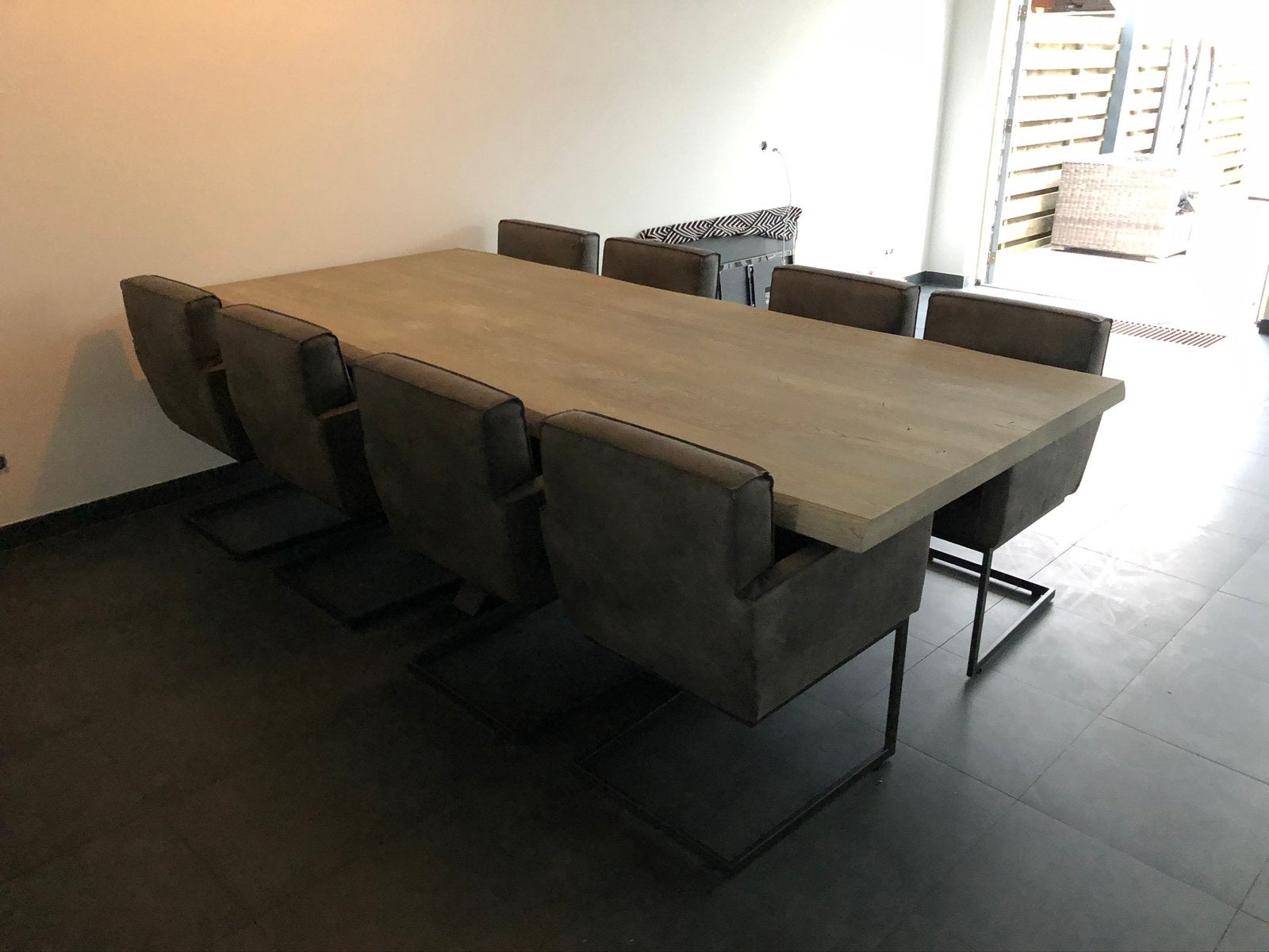 Eethoek met stoelen, Huis en Inrichting, Ophalen, Zo goed als nieuw, 6 tot 8 stoelen