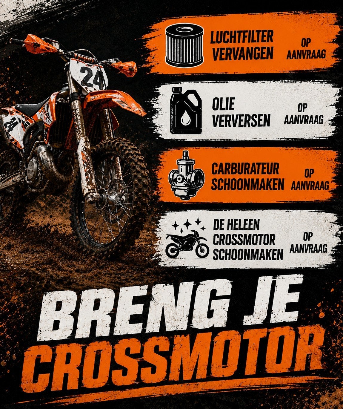 crossmotor op knapen, Ophalen