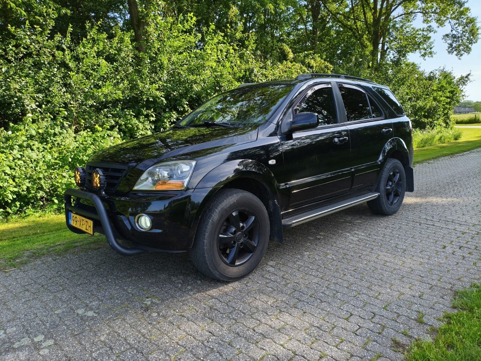 Kia Sorento 3.3 V6 AUT 2007 Zwart, Auto's, Kia, Automaat, Zwart, 1886 kg, Zwart