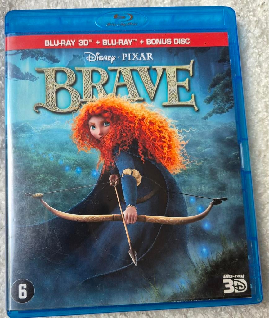 Disney Blu-ray: Brave (bluray 3d + bluray + bonus disc), Ophalen of Verzenden, Zo goed als nieuw, Tekenfilms en Animatie