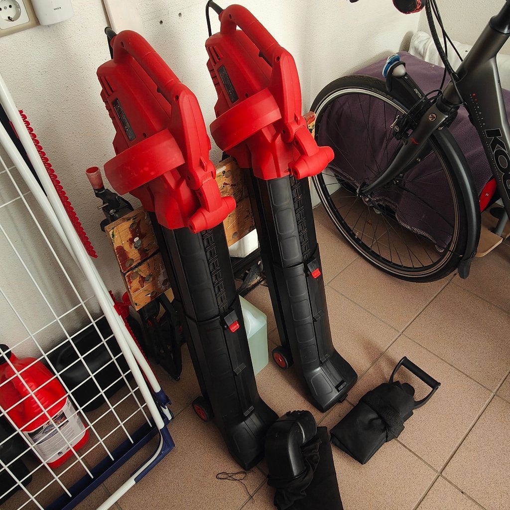 Bladblazer/zuiger van Kos met kabel, Ophalen, Met opvangzak, Handgedragen, Zo goed als nieuw