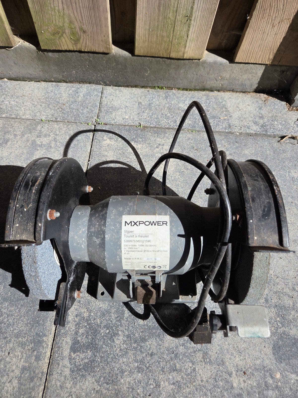 MXPOWER Werkbankslijpmachine - Gebruikt maar functioneel, Ophalen of Verzenden