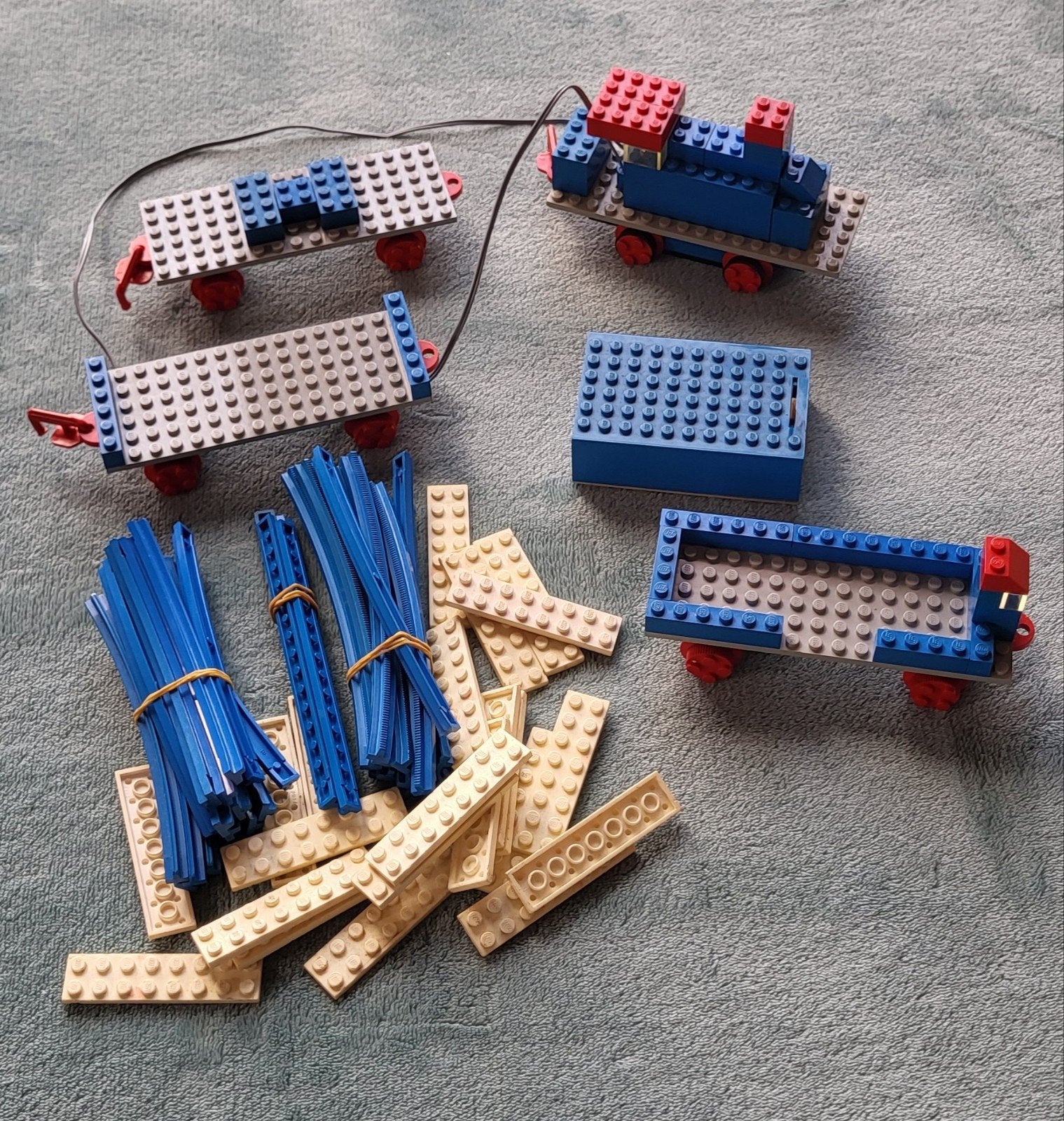 Lego trein 4,5 Volt rails, locomotief, wagons, set 115, Kinderen en Baby's, Speelgoed | Duplo en Lego, Gebruikt, Lego, Ophalen of Verzenden