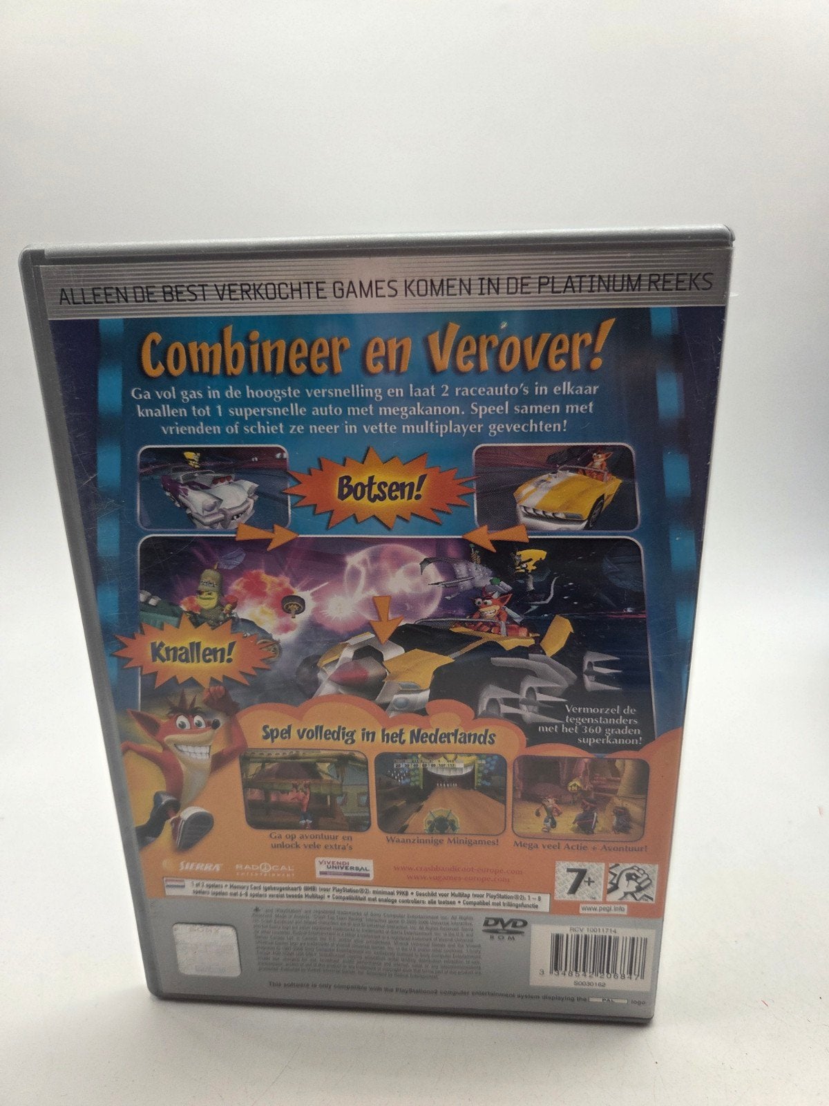 Crash Tag Team Racing - PlayStation 2 (PS2) Platinum, Activision, Racen en Vliegen, 2 spelers, Eén computer